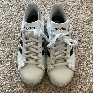 Adidas Classic White Sneakers with Black Accents